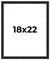 18x22 Thin Barnwood Picture Frame with UV-Resistant Acrylic & Acid Free Backing, Available in 2 Paint Finishes - Grey and Black